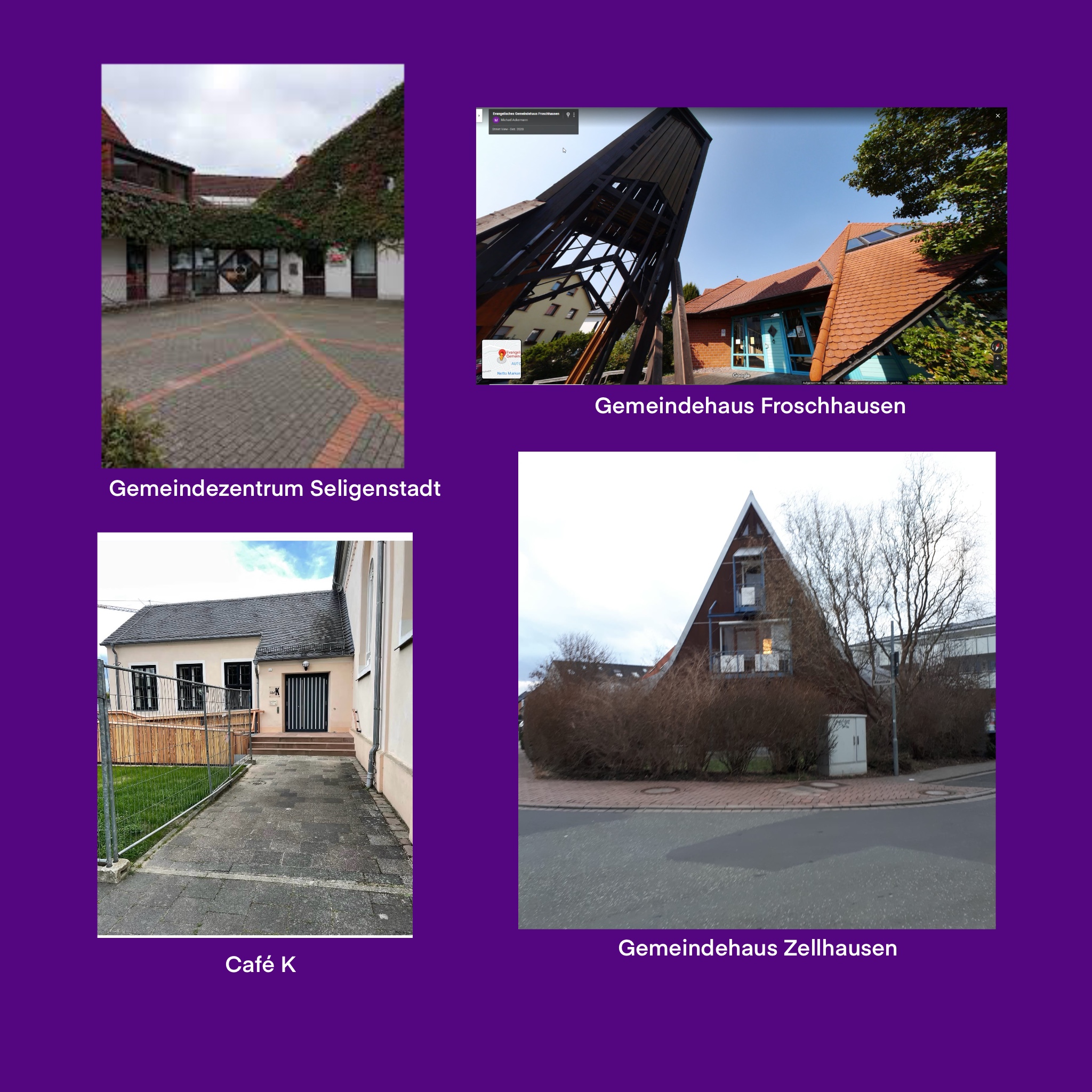 Gebäude Gemeindehaus Seligenstadt, Froschhausen und Zellhausen, barrierefreier Eingang zum Café K