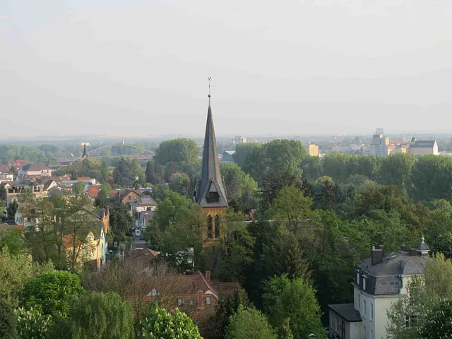 Blick auf Steinheim vom Schlossturm in der Steinheimer Altstadt